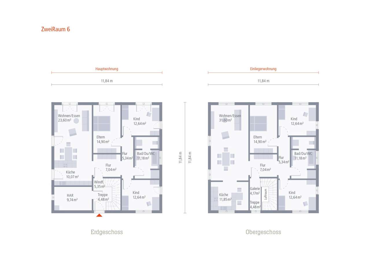 Niveauvolles Ge­ne­ra­tio­nen­haus mit Flair