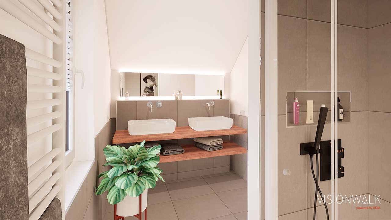 DOPPELHAUS MIT ALLEM DRUM UND DRAN