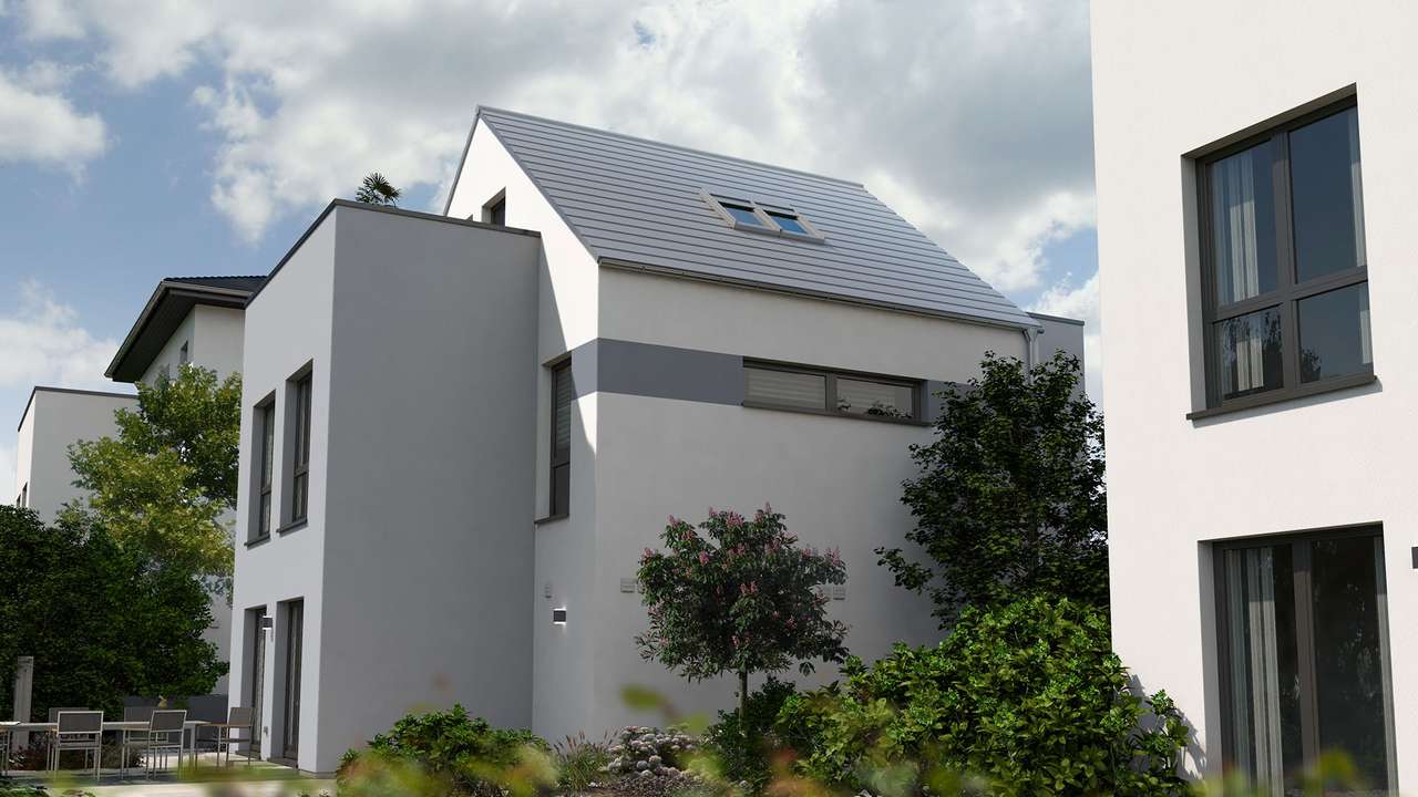 NIVEAUVOLLES STADTHAUS MIT WALMDACH