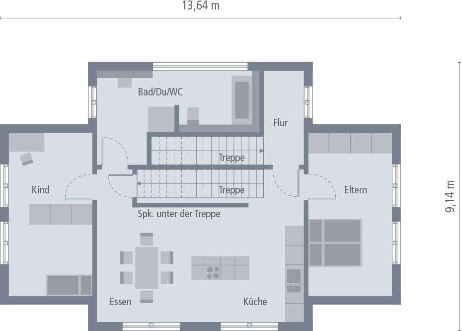 NIVEAUVOLLES STADTHAUS MIT WALMDACH