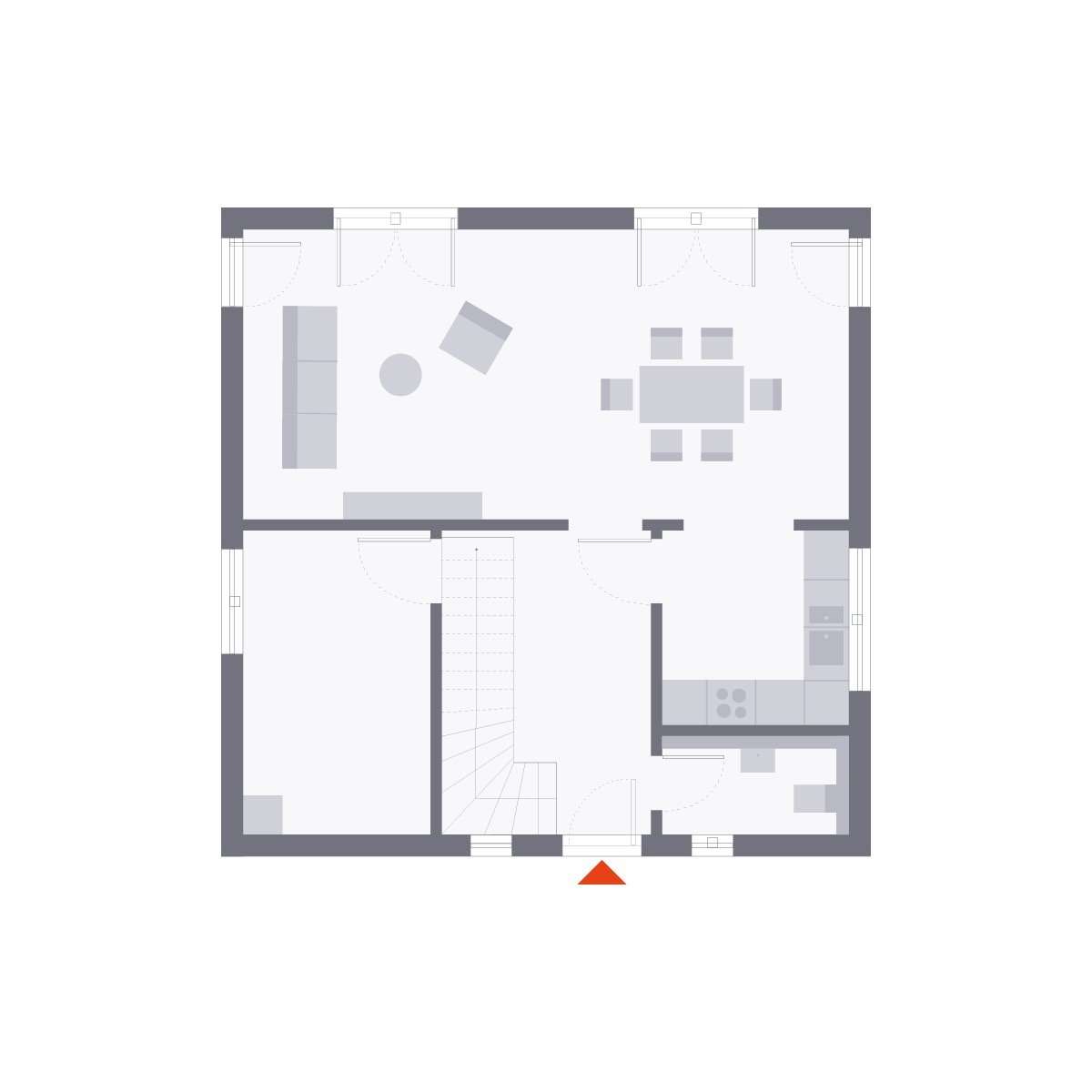 Klare Formen treffen auf Funktionalität und Wohnlichkeit