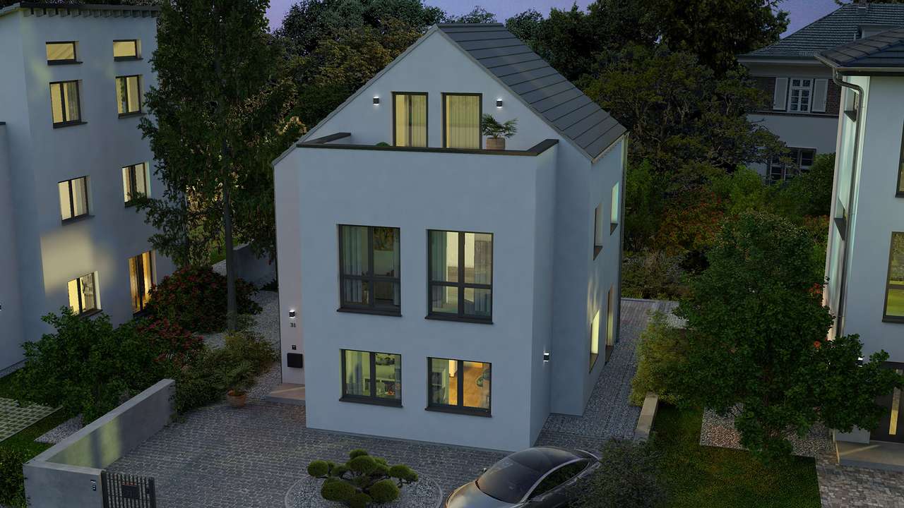 townhouse-sattel-eingang-abend townhouse-sattel-eingang-abend
