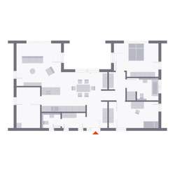 Bungalow 13 Pultdach - Grundri
